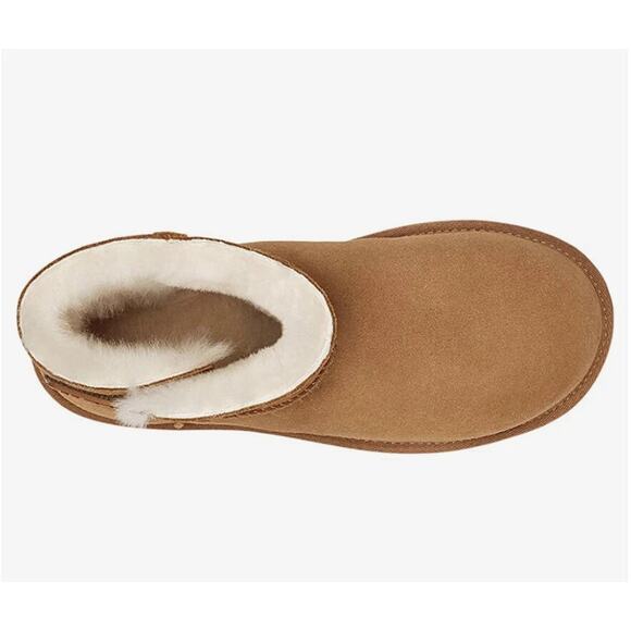 UGG Women's Mini Bailey Suede Faux Fur Lined Winter Snow Boots, Brown Size 9M - Picture 6 of 6